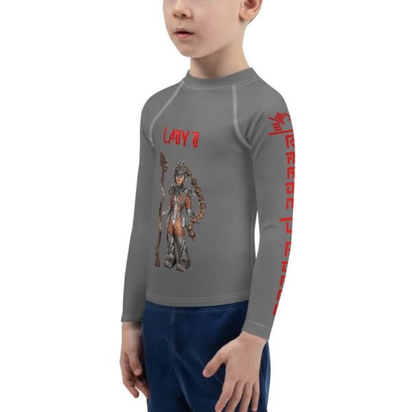 Lady O Kids Rash Guard - Grey - Image 3