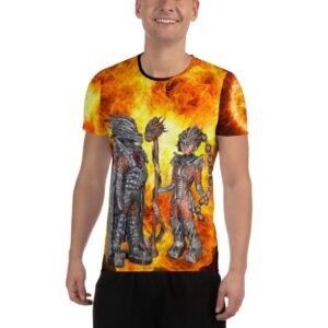 Dragon O Lady O Men's Athletic T-shirt